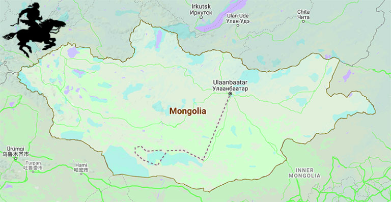 MONGOLIA TRAVEL MAPS - Gobi Desert Dunes - Short Stay Excursions - Mongolia Nomads Tours