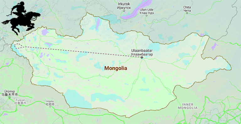 MONGOLIA TRAVEL MAPS - Hiking Altai Mountain Range - Short Excursions - Mongolia Nomads Tours